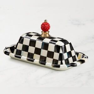 MACKENZIE-CHILDS COURTLY CHECK BUTTER BOX *NWT $130.00